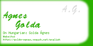 agnes golda business card