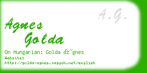 agnes golda business card